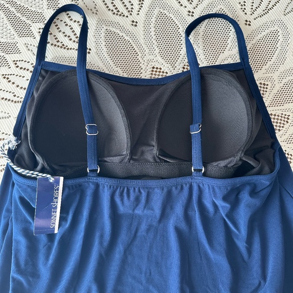 Sonnet Shores Tankini Navy Blue Top ~ NWT ~ - Picture 7 of 11